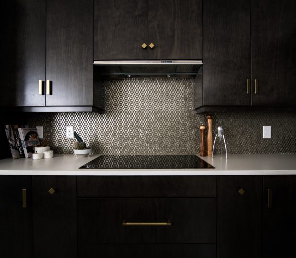 Image of dark kitchen cabinets